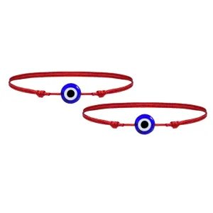 Red Evil Eye Bracelet Set - Talisman for Luck