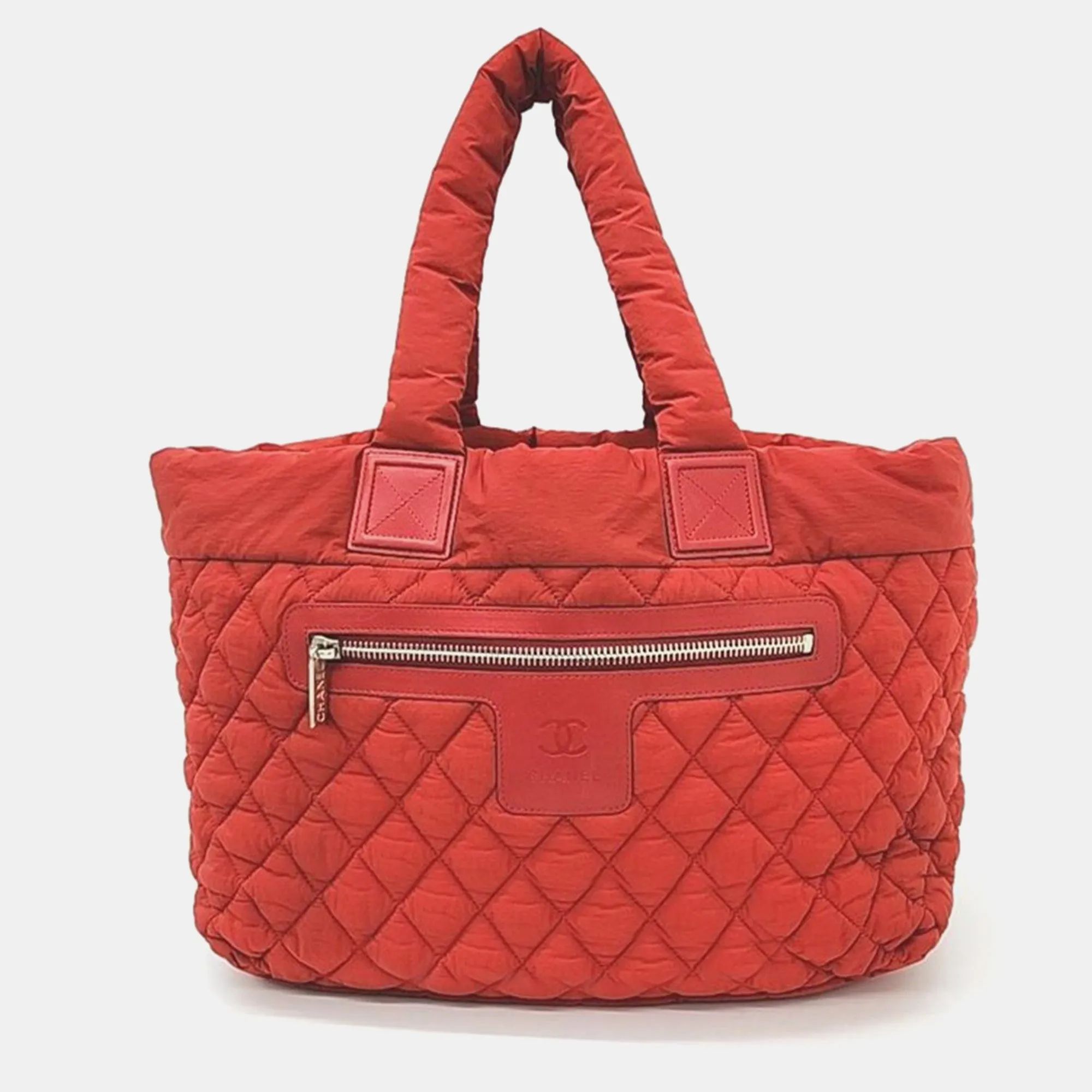 Red Fabric Coco Cocoon Tote Bag