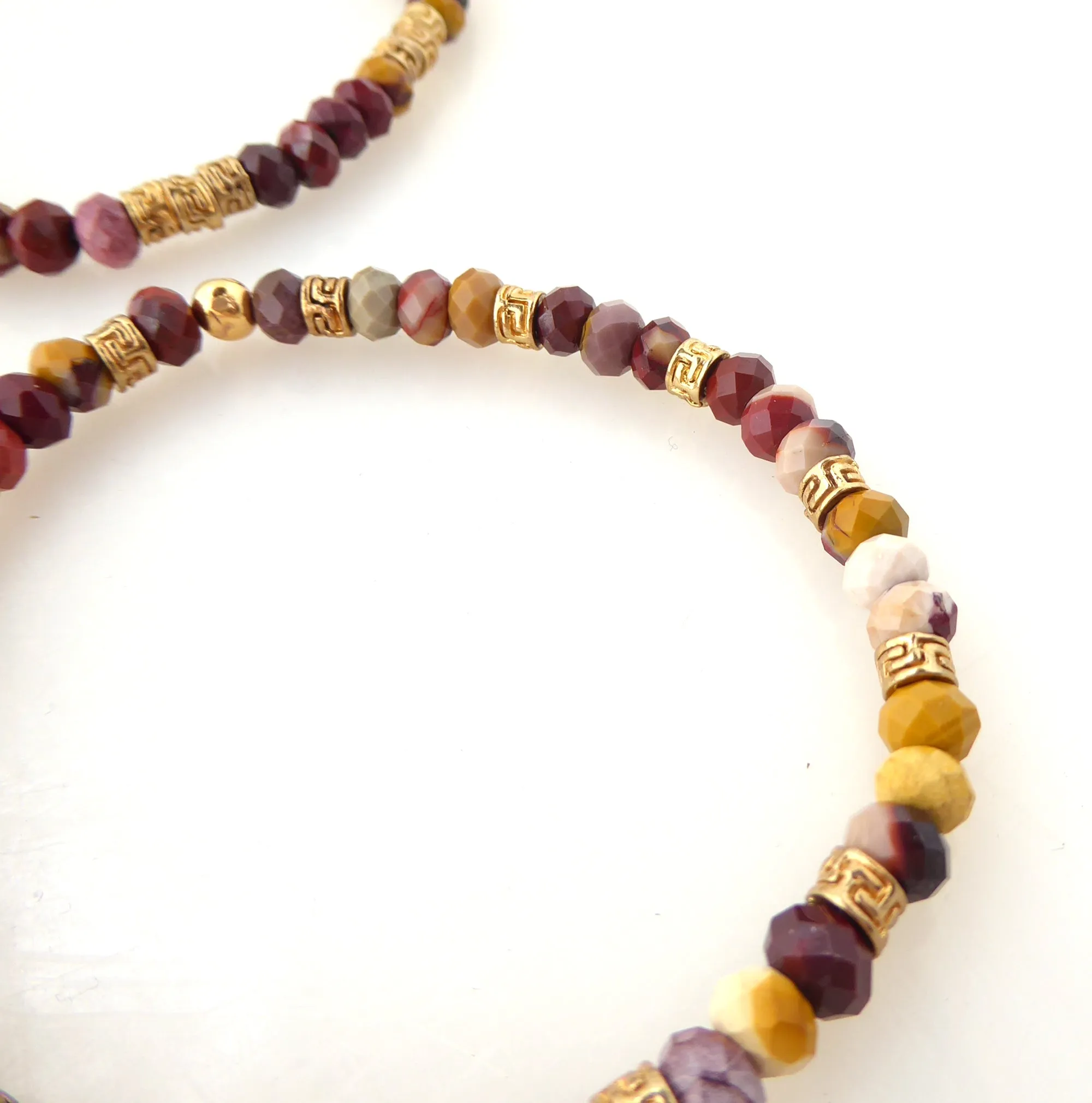 Red picture jasper bracelet set