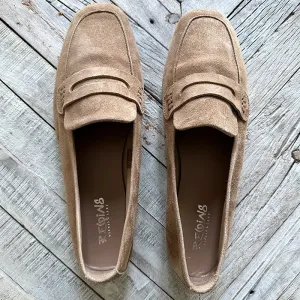 Reqins Taupe Suede Loafers