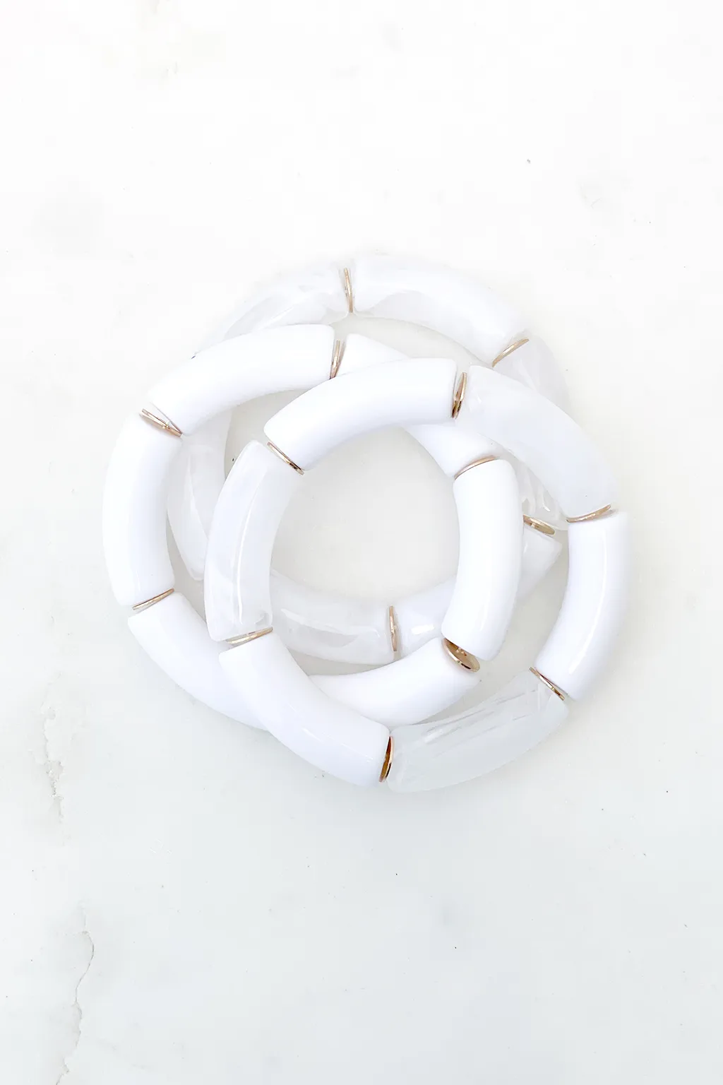 Resin Tube Bracelet Set