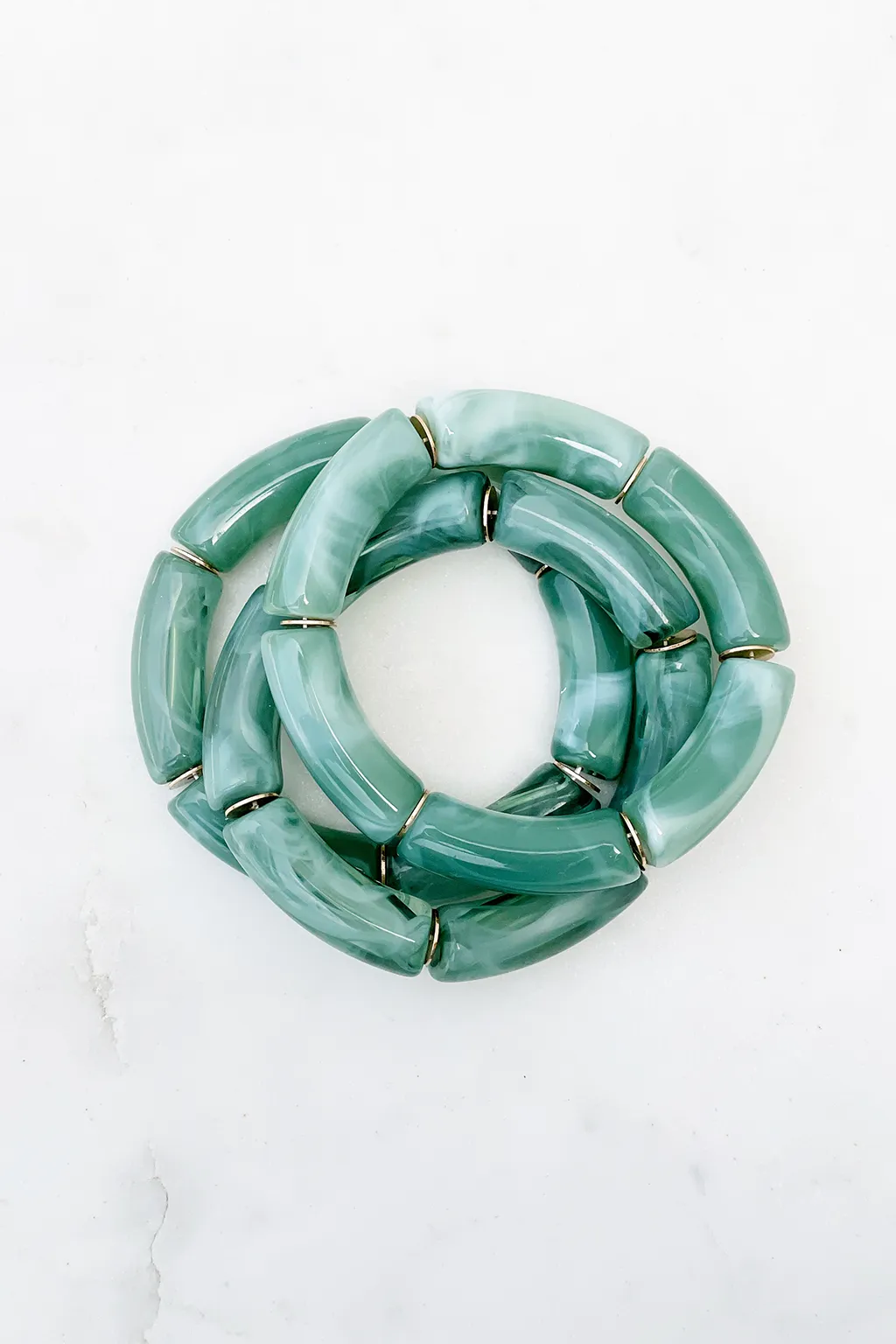 Resin Tube Bracelet Set