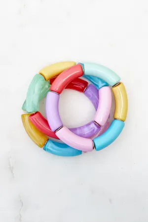 Resin Tube Bracelet Set