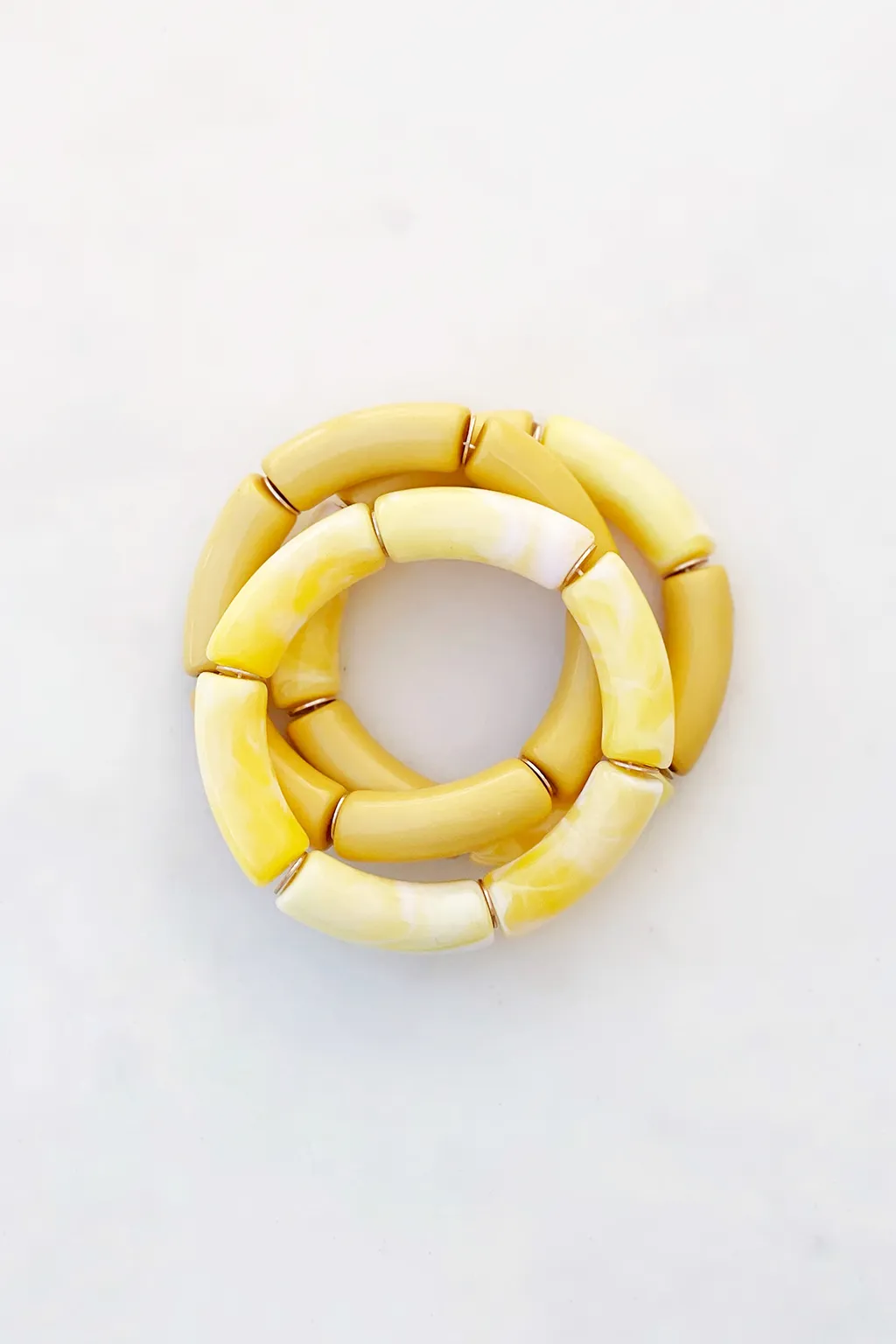 Resin Tube Bracelet Set