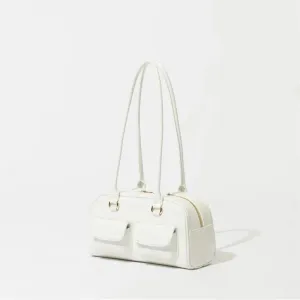 Retro PU Leather Satchel Bag Multi-Pocket Luxury Fashion Handbag Shoulder Underarm Bag Purse