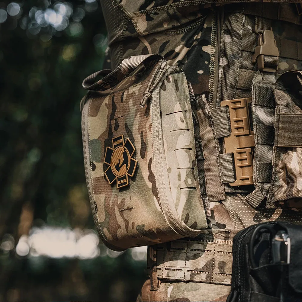 Rhino Rescue Tactical IFAK First Aid Kit with Molle System Survival Pouch for Camping Hiking Fishing Outdoor Trauma Care