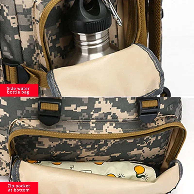 Rilibegan Men Travel Backpack Tactical Climbing Outdoor Hiking Camouflage Multifunctional Bag Men Backpack