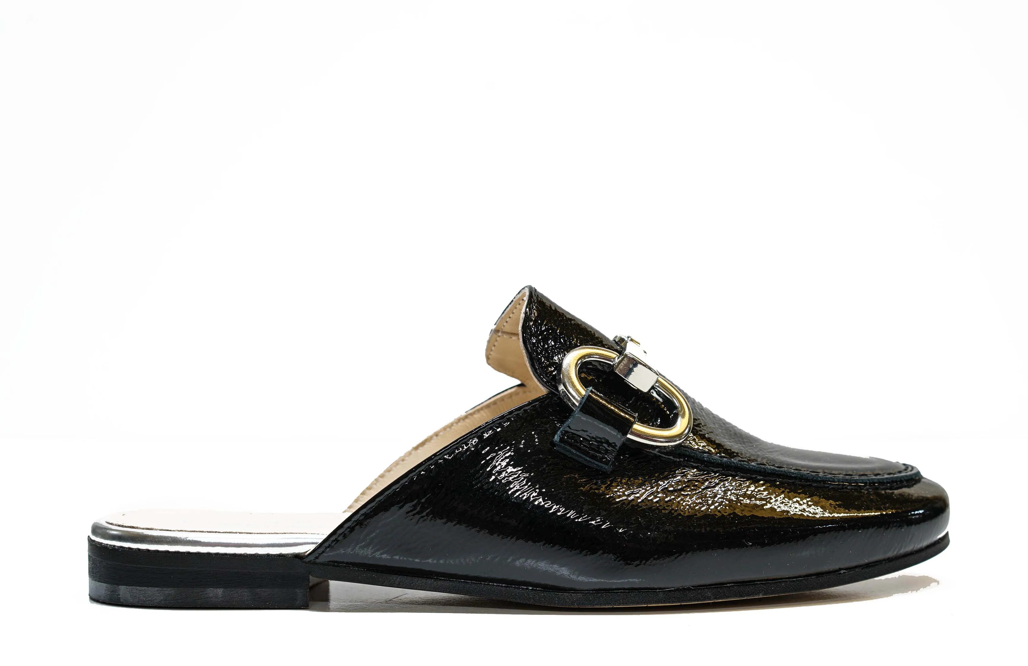 Roberto Serpentini Women’s Black Leather Naplak Mule 1097