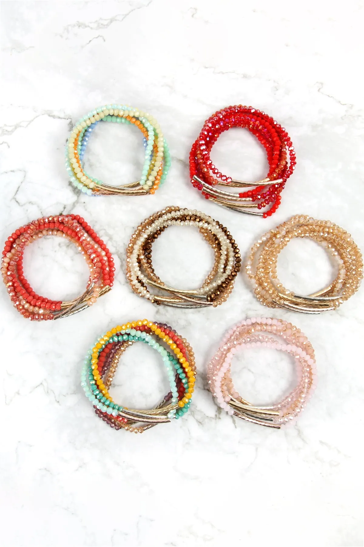 RONDELLE BEADED BRACELET SET