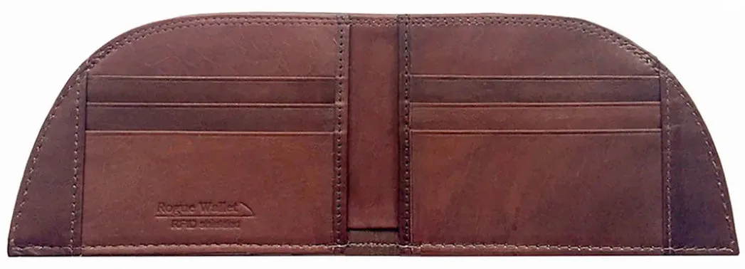 Rouge American Bison Leather Front Pocket Wallet - Six Card Slots.