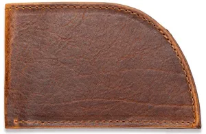 Rouge American Bison Leather Front Pocket Wallet - Six Card Slots.