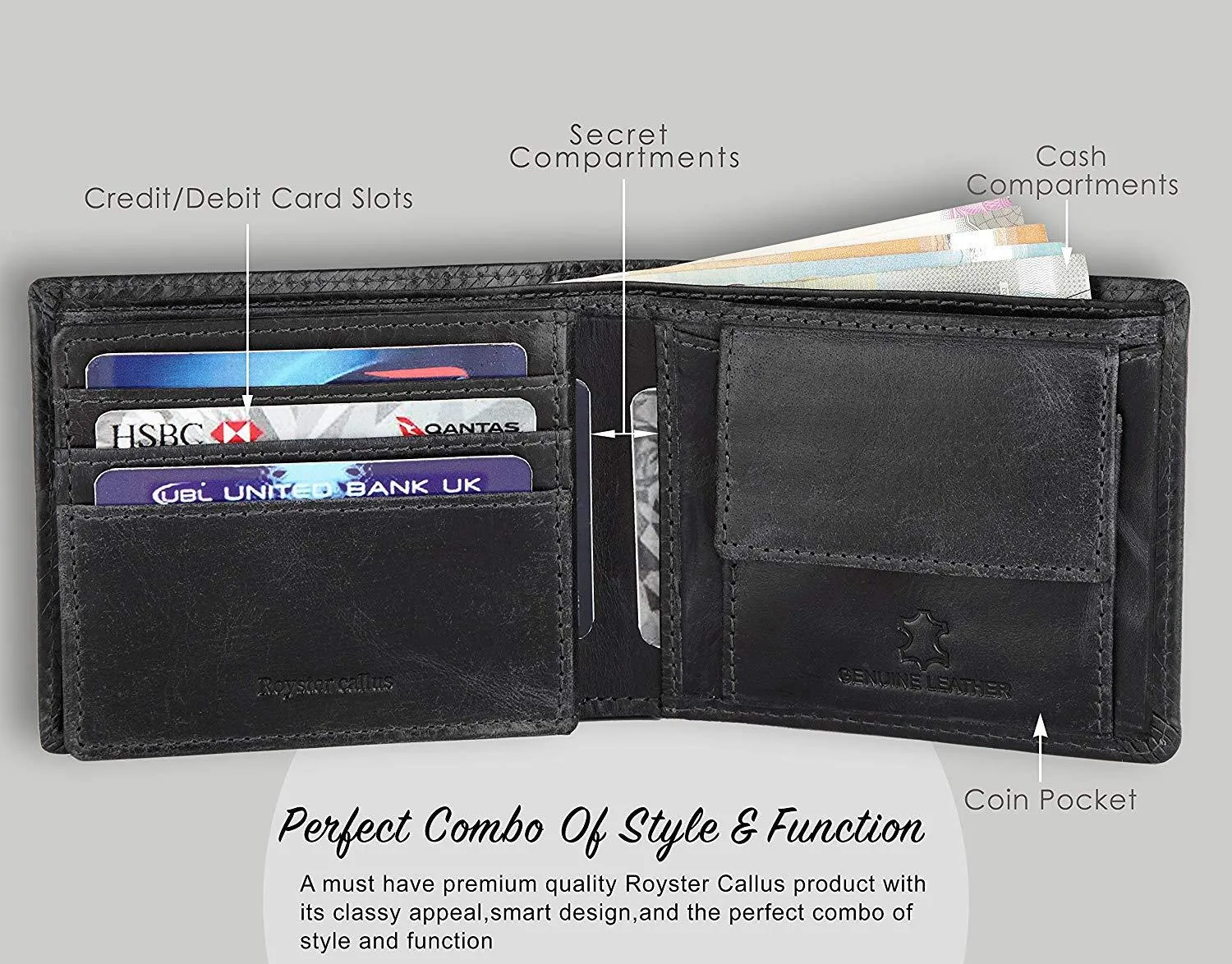 Royster Callus Black Men's Wallet