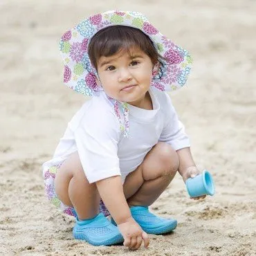 Ruffle Snap Reusable Absorbent Swimsuit Diaper-White Zinnia