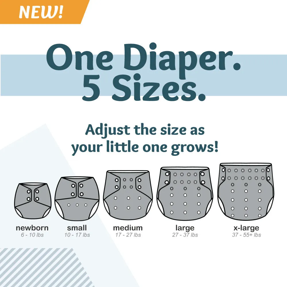 Rumparooz G3 One Size Stay Dry Pocket Diaper - Prints