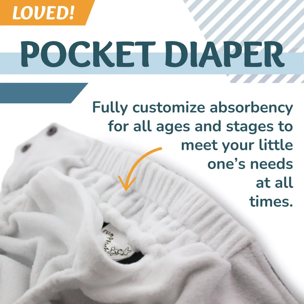 Rumparooz G3 One Size Stay Dry Pocket Diaper - Prints