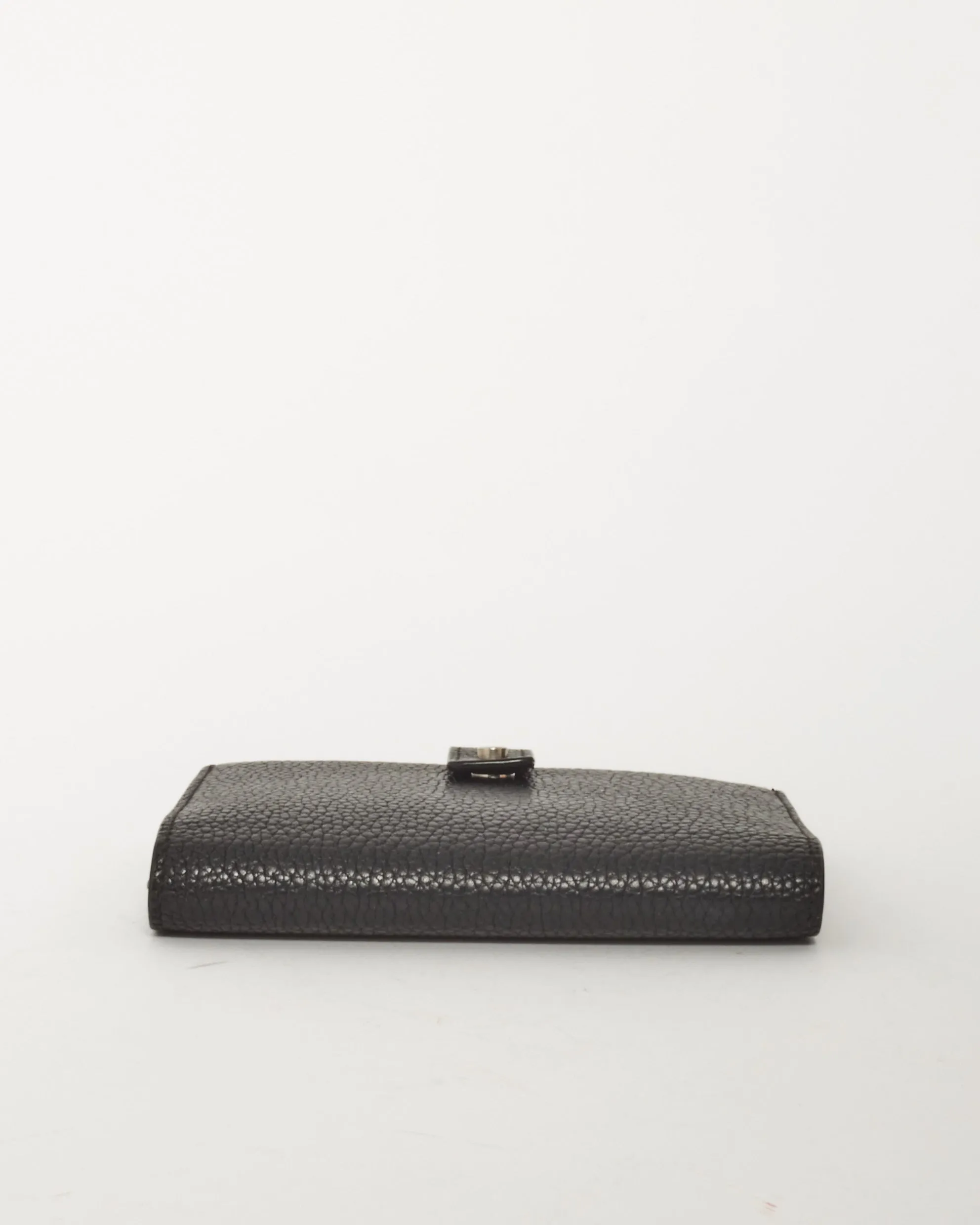 Saint Laurent Black Leather "Sac Du Jour" Compact Wallet