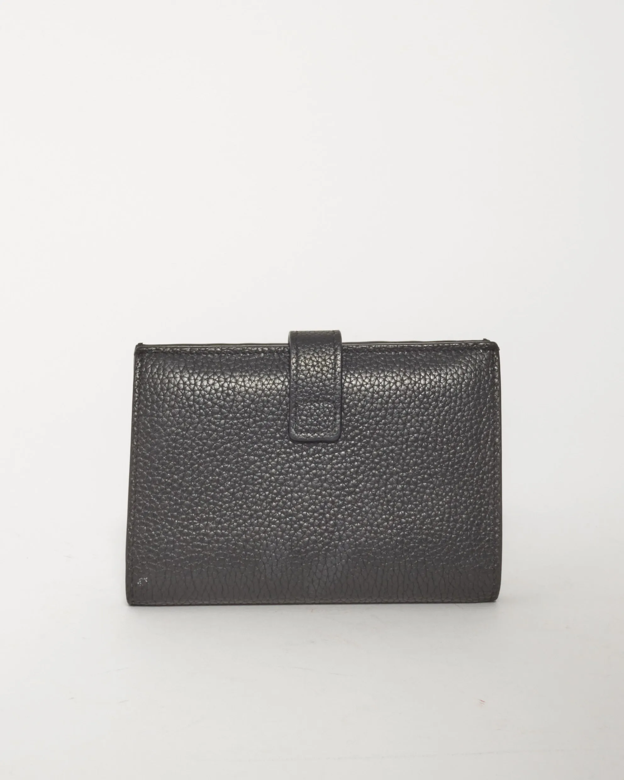 Saint Laurent Black Leather "Sac Du Jour" Compact Wallet