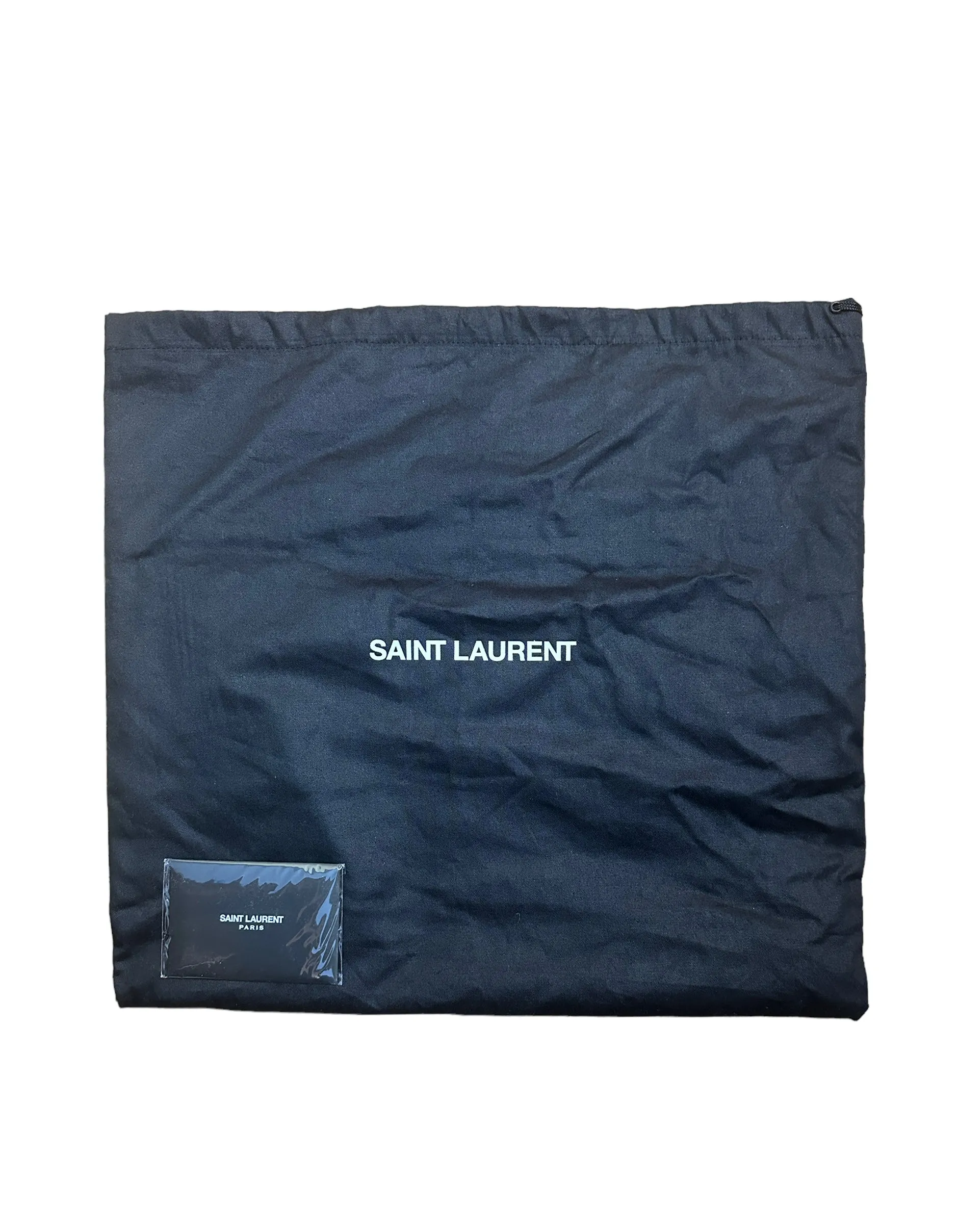Saint Laurent Fog Grey Crinkled Calfskin Matelasse Monogram Medium Niki Chain Satchel