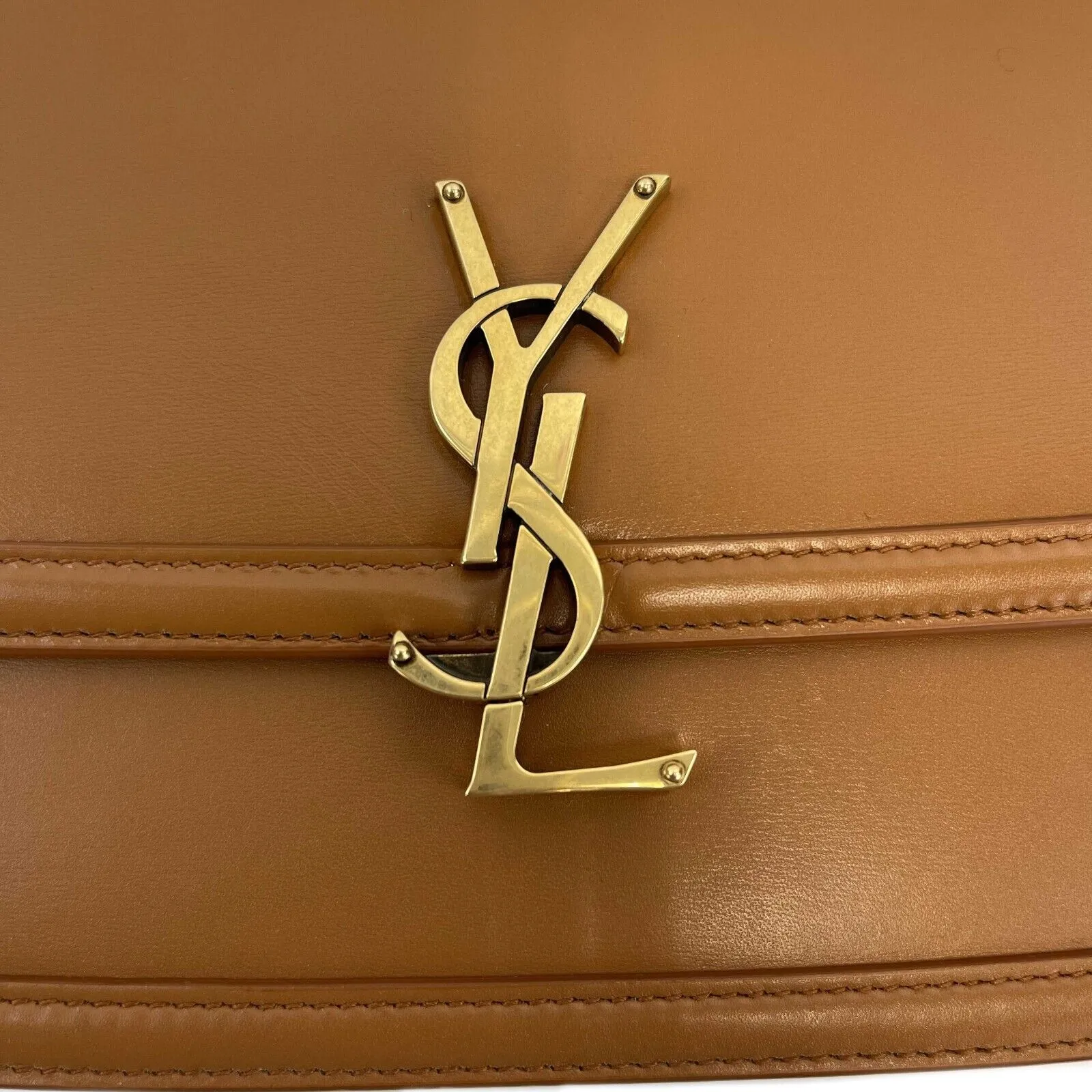 Saint Laurent - Solferino Medium Satchel in Box Saint Laurent Leather Crossbody