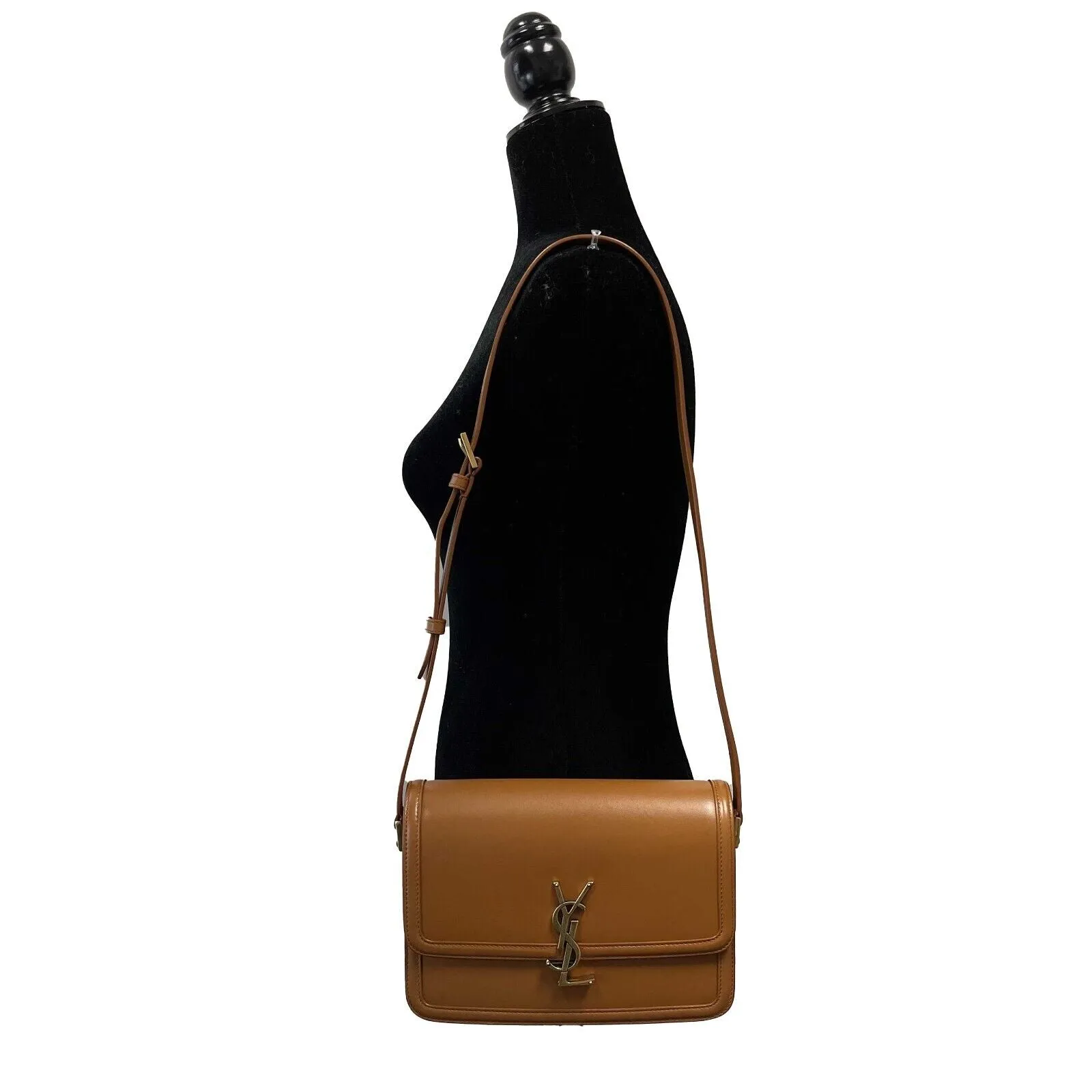 Saint Laurent - Solferino Medium Satchel in Box Saint Laurent Leather Crossbody