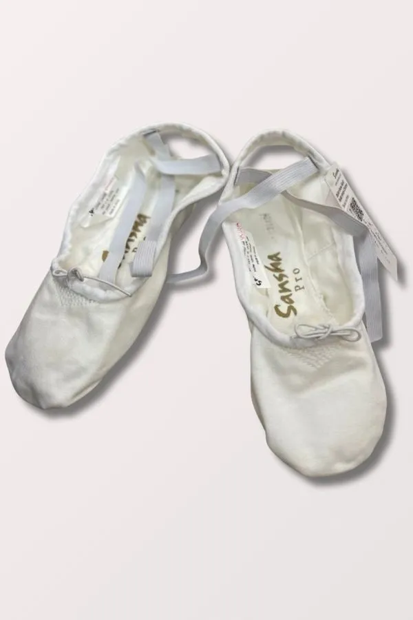 Sansha PRO1C Canvas Split Sole Ballet Shoe - White