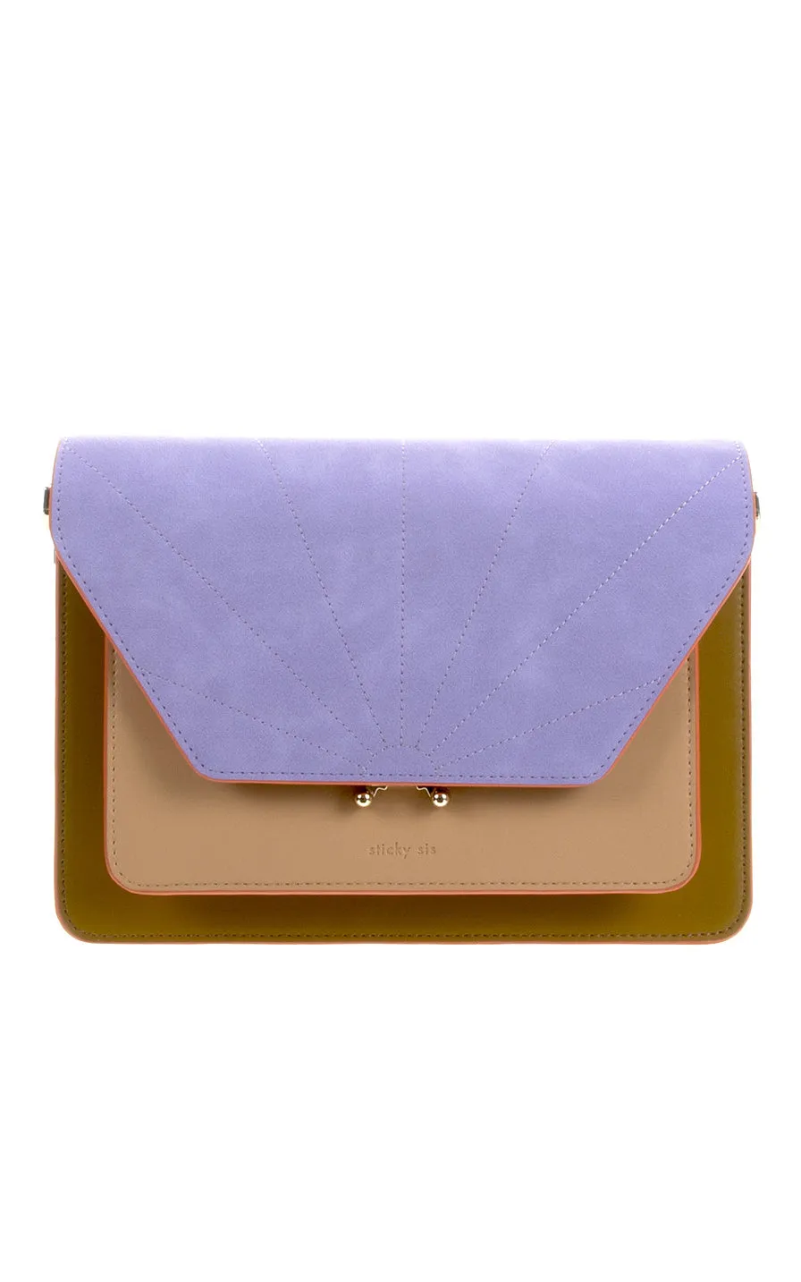 Satchel Il Sole Costa Green   Affogato Beige   Sunset Lilac