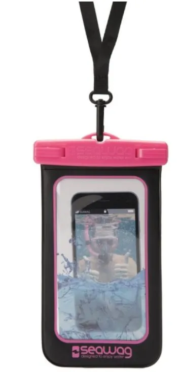 Seawag - Waterproof case for smartphone Black & Pink