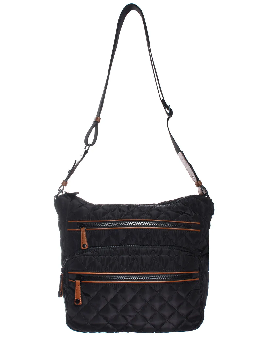SevenDays Quilted RFID Multi Zip Crossbody