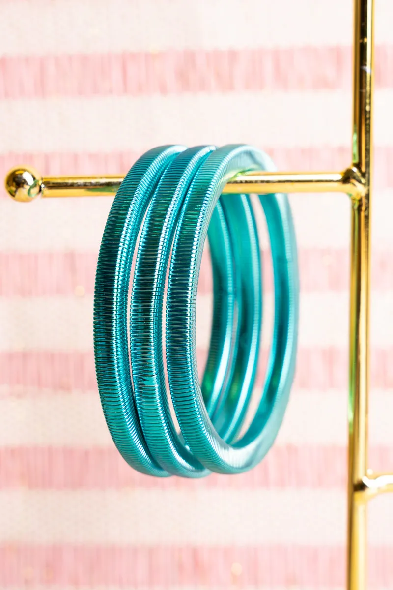 Sierra Snake Chain Turquoise Bracelet Set