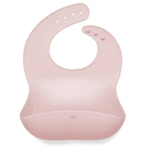 Silicone Roll up Baby Bib | True Pink