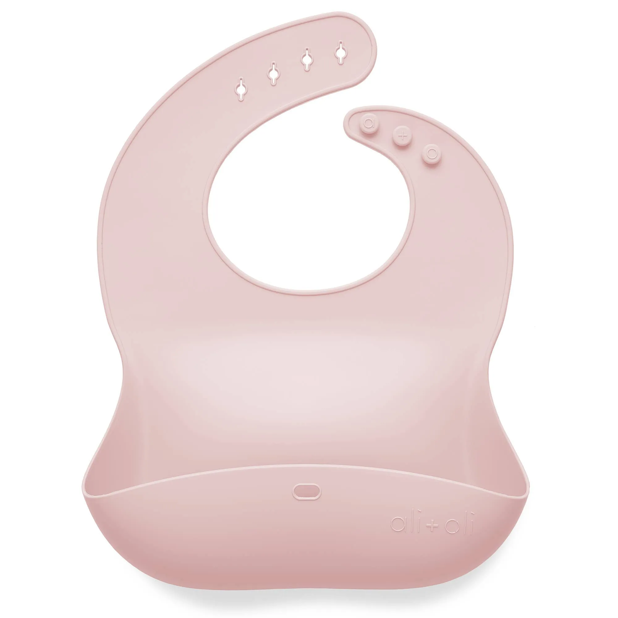 Silicone Roll up Baby Bib | True Pink