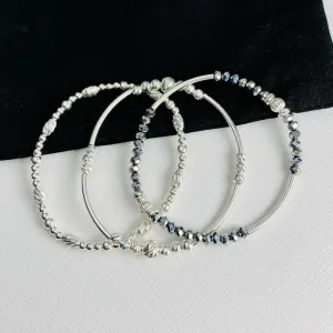 Silver Sparkle Bracelet Stack