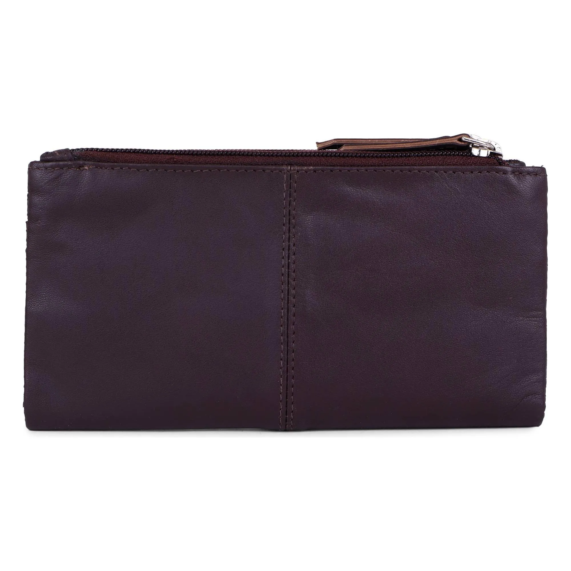 Sixtease Bags - Leather Cowhide Bifold Women's Wallet - Brown