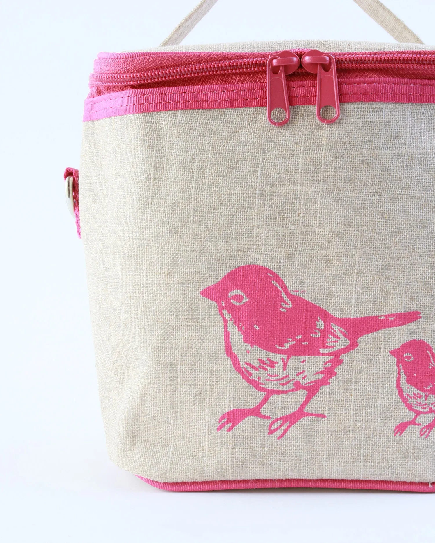 Small Cooler Bag - Pink Birds