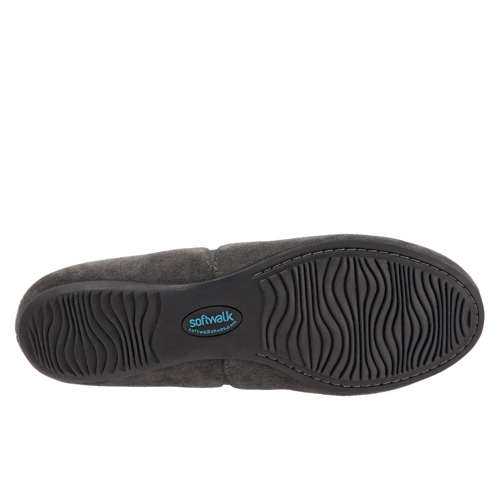 Softwalk Norwich S1564-059 Womens Gray Leather Slip On Ballet Flats Shoes
