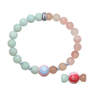SOKOLOV JUST - Yes Or No Choice Enamel Silver Bracelet, Amazonite Stones