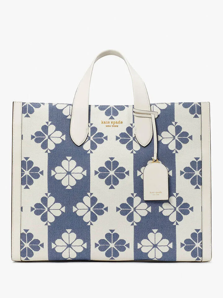 Spade Flower Two-tone Canvas Manhattan Large Tote