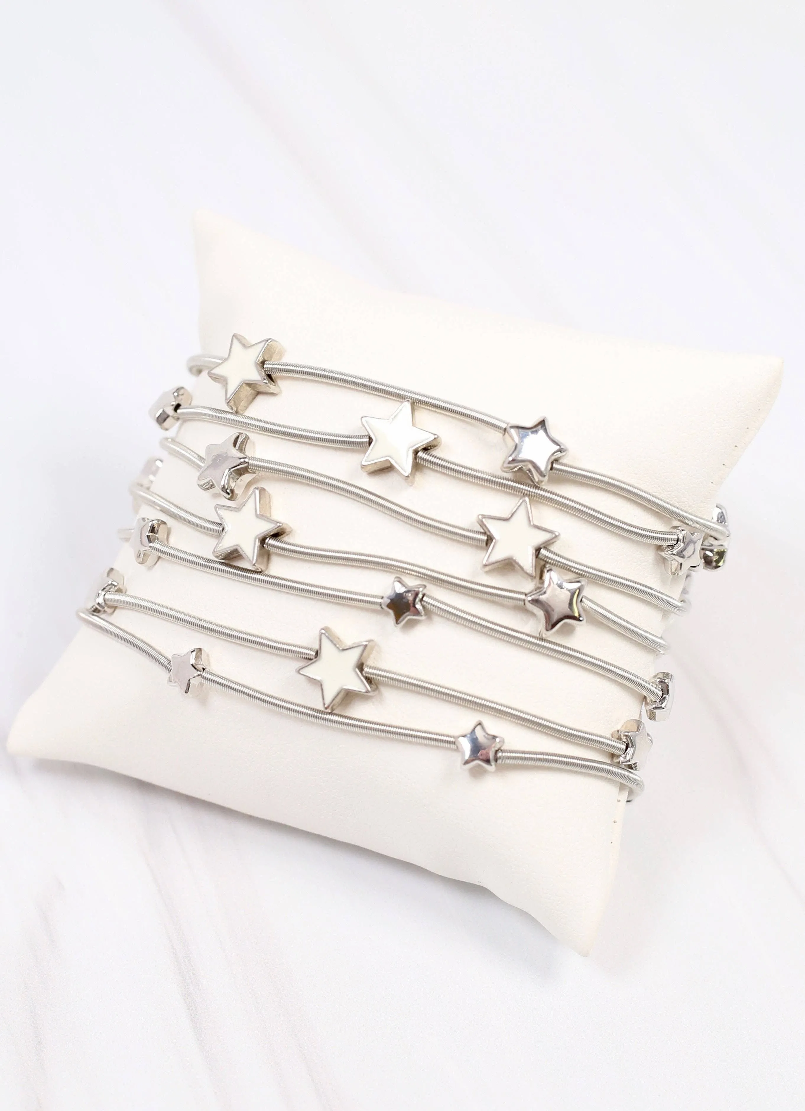 Star Stretch Bracelet Set SILVER