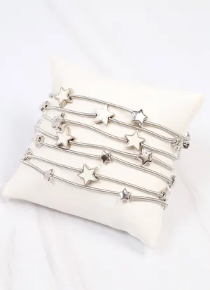 Star Stretch Bracelet Set SILVER