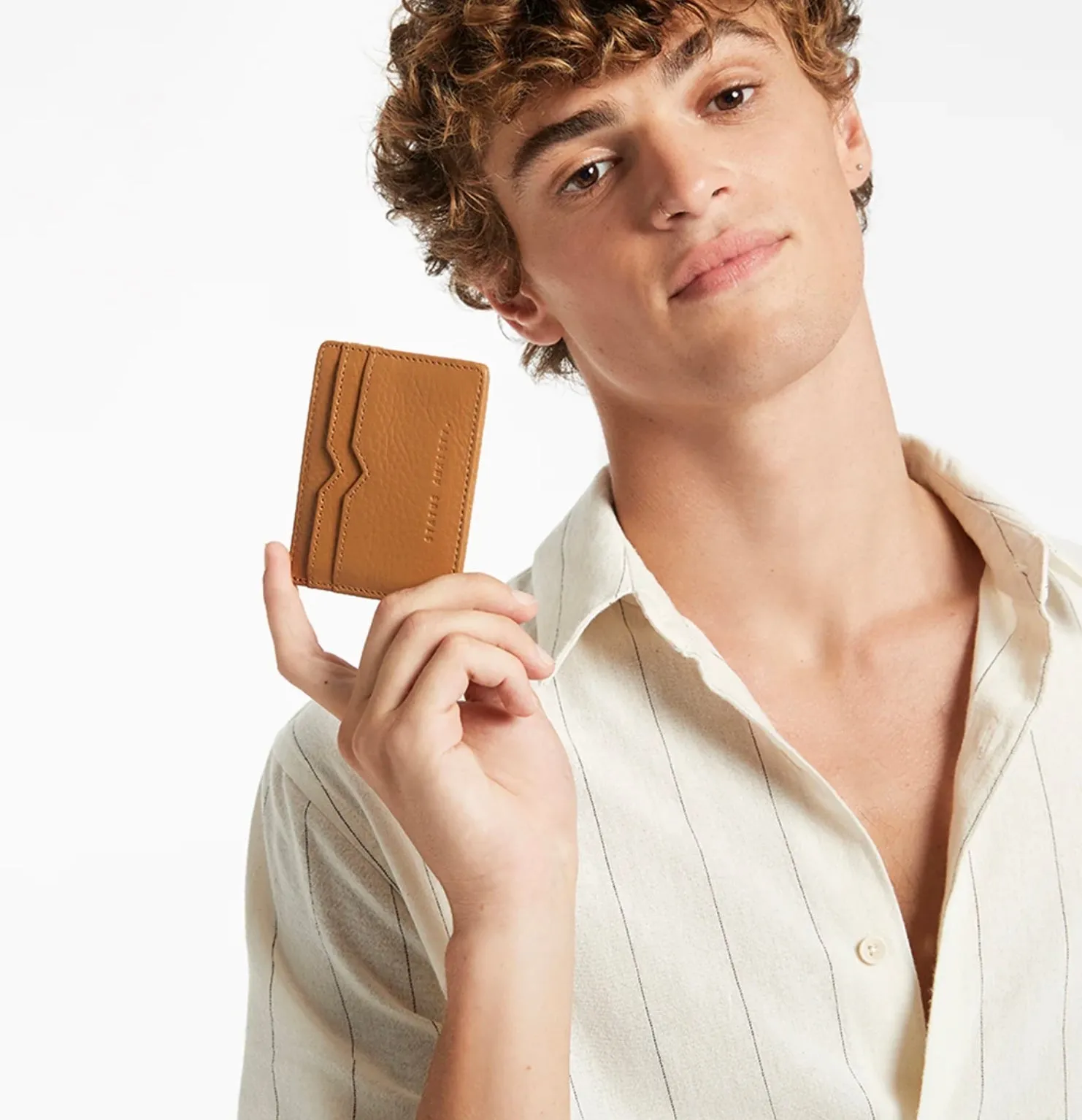 Status Anxiety II TOGETHER For Now Card Wallet - tan