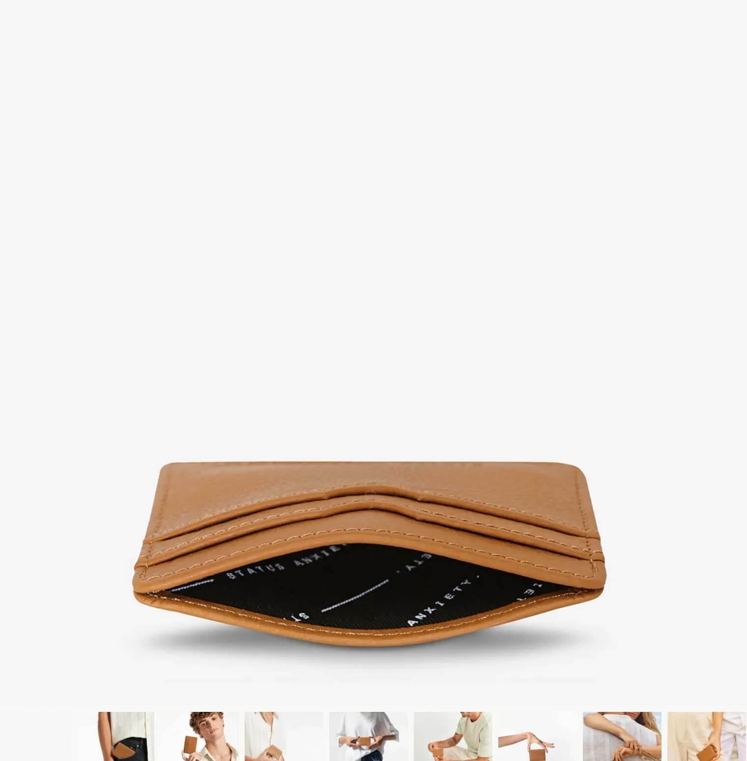 Status Anxiety II TOGETHER For Now Card Wallet - tan