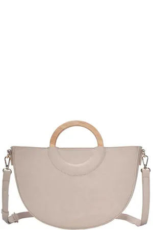 Stylish Semi Circle Modern Satchel With Long Strap