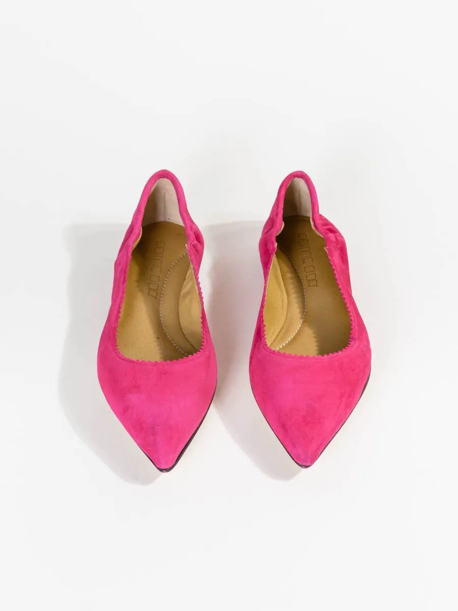 suede flat - pink