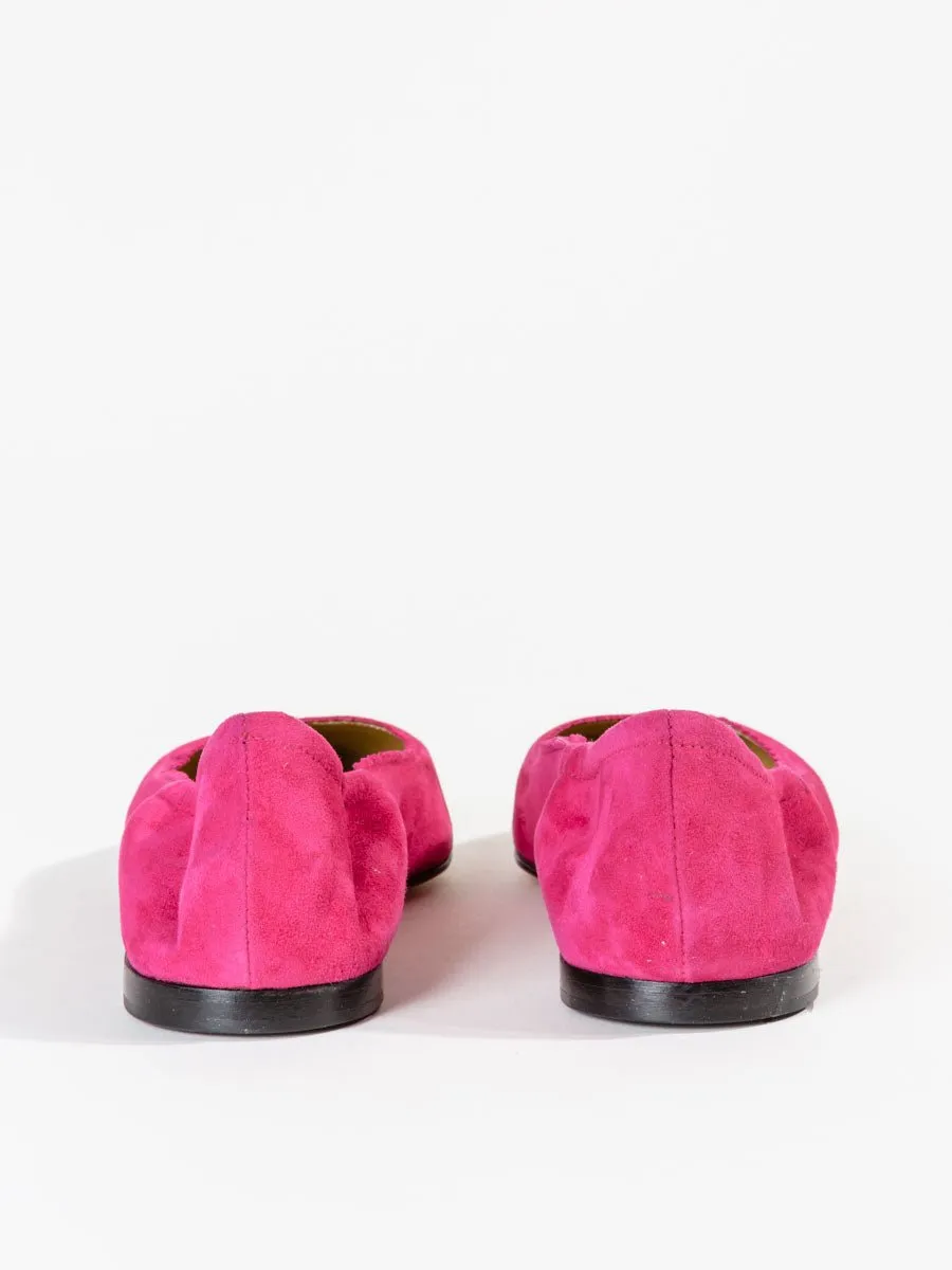 suede flat - pink
