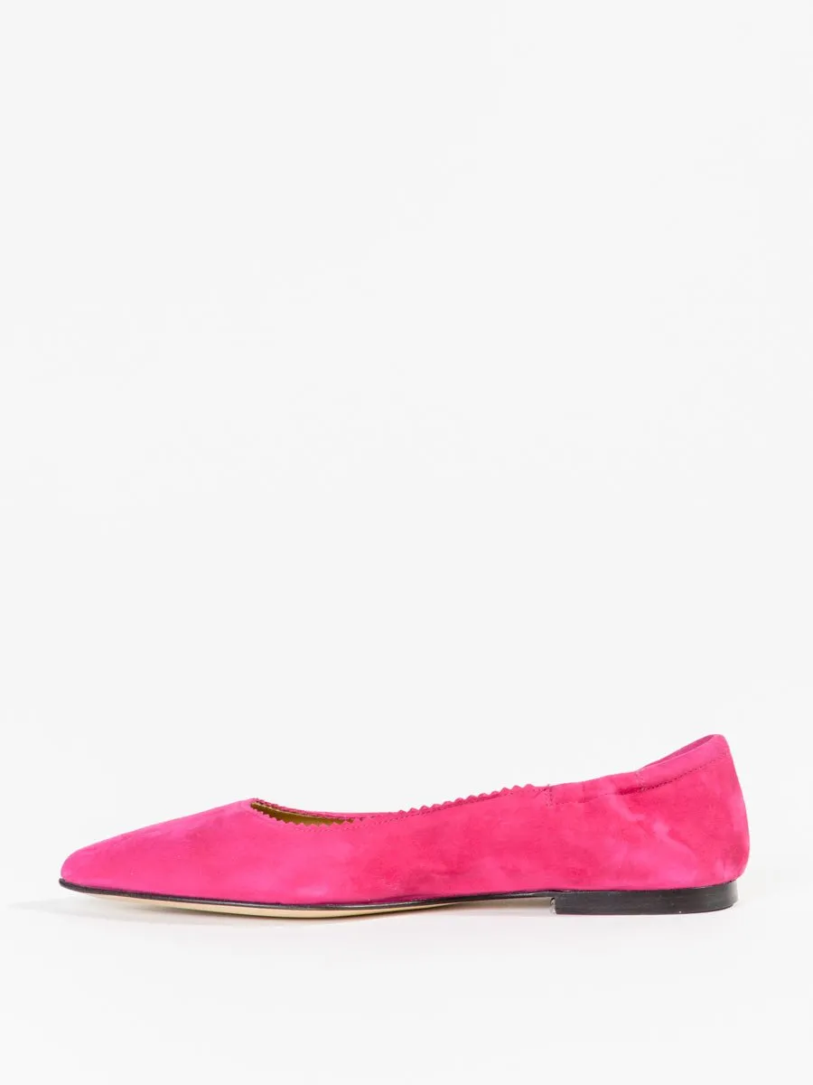 suede flat - pink