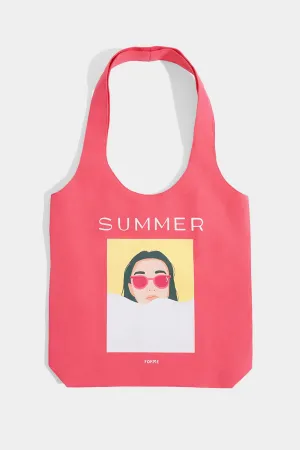 Summer Graphic Tote Bag