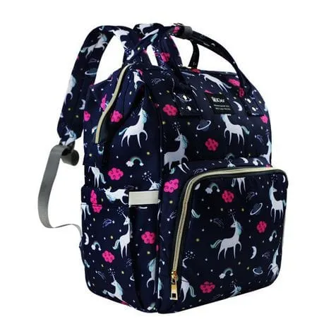 SunBaby Stylish Diaper Bag Unicorn Black