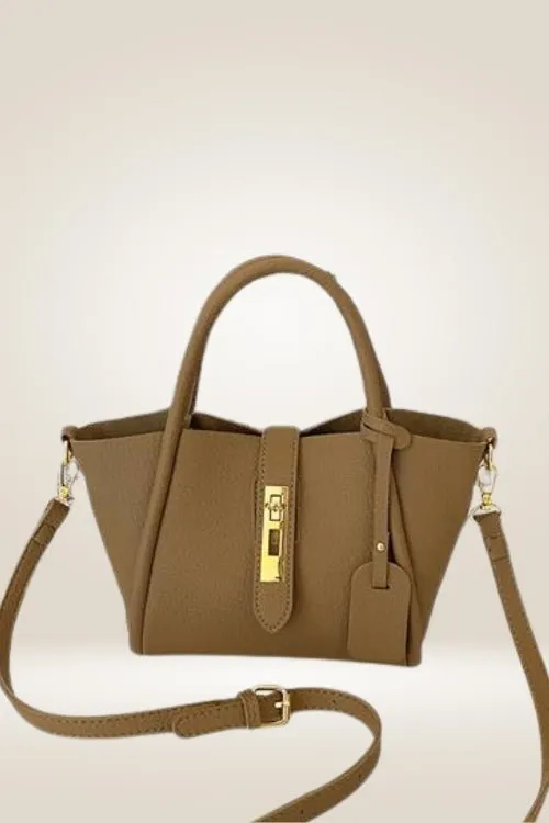 Tan Vegan Leather Tote Bag