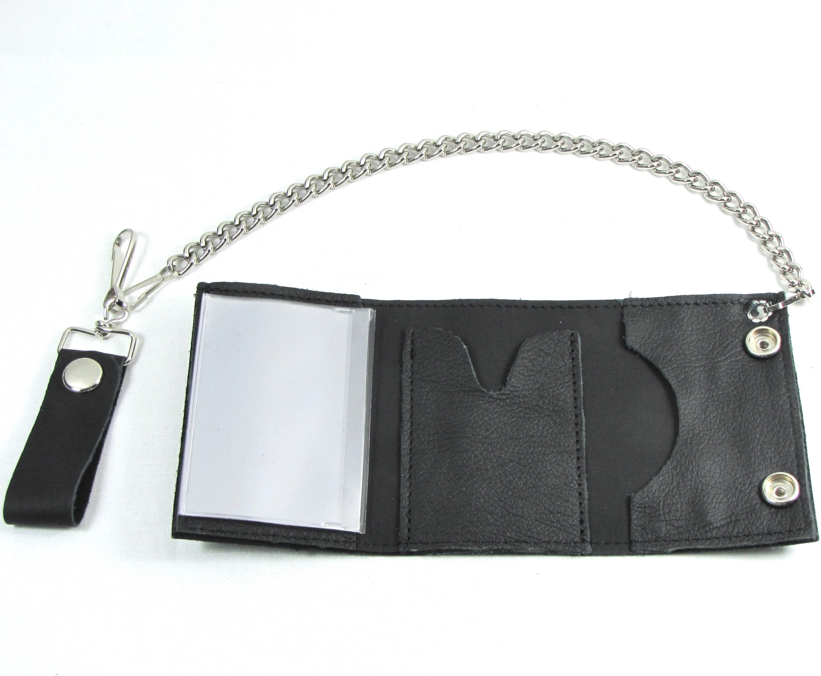 TC304CC-93 Tri-Fold Wallet w/Chain- Indian Chief