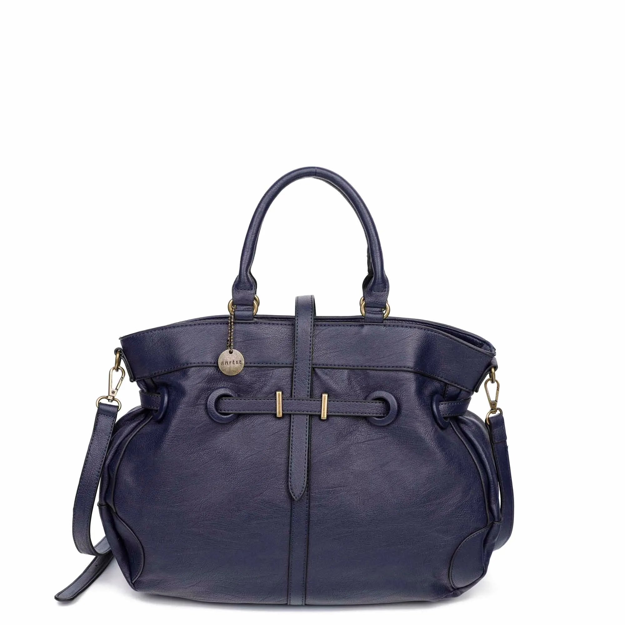 The Brandi Satchel - Navy Blue